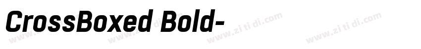 CrossBoxed Bold字体转换
